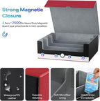 UAONO Card Storage Box for Trading Cards, 1800+ PU Leather Commander Card Deck - Image 5