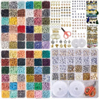 Box-O-Beads Earth Tones Clay Beads Bracelet Making Kit – 16, 050 Pieces by FelixLeChef