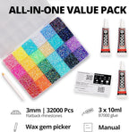 33000Pcs 3mm Rainbow Jelly Rhinestones Gems - Image 2
