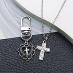 WOCRAFT 60pcs Antique Silver Cross Bracelet Charms - Image 6