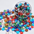 1LB Mixed Color Flat Glass Marbles - Image 7