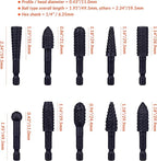 NordWolf 10-Piece Rotary Burr Wood Carving Rasp Files Set, - Image 6