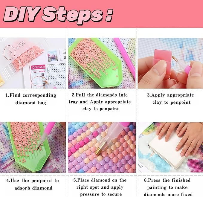 Flowers Diamond Art Kits for Adults, 5D Diamond Painting for Adult Beginners - Image 7