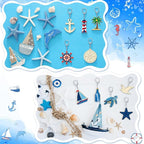 RattanView 24 Pcs Nautical Craft Color Your Own Keychains DIY Craft Wooden - Image 5
