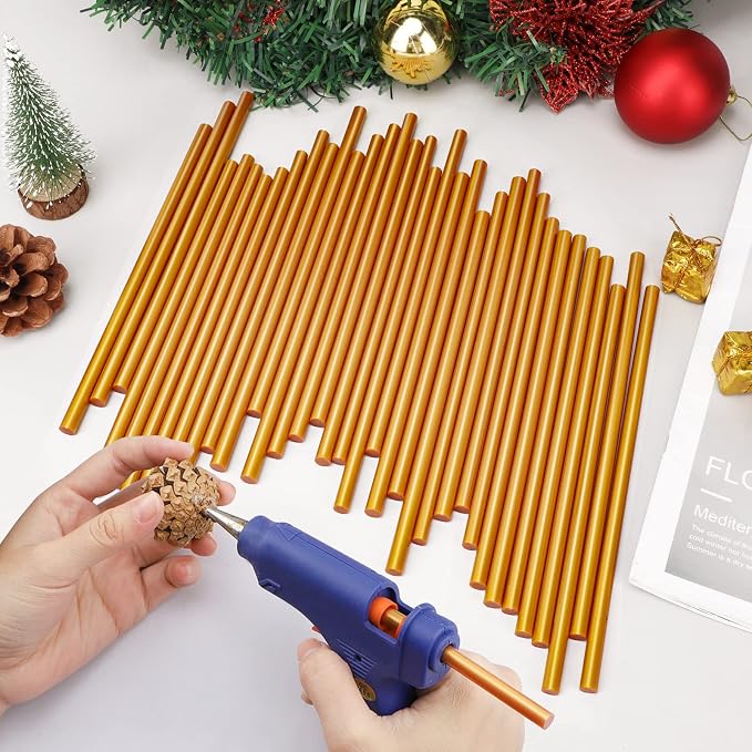 ENPOINT Metallic Gold Hot Glue Sticks, 36 Pack Mini Hot Melt Glue Sticks Colored - Image 4