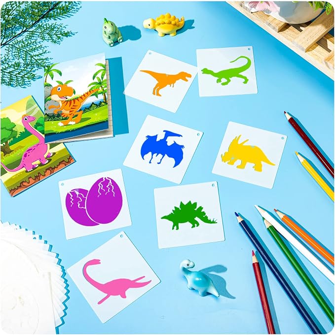 Marspark 66 Pcs Small Stencils for Crafts Reusable 3 Inch Stencils for Painting - Image 4