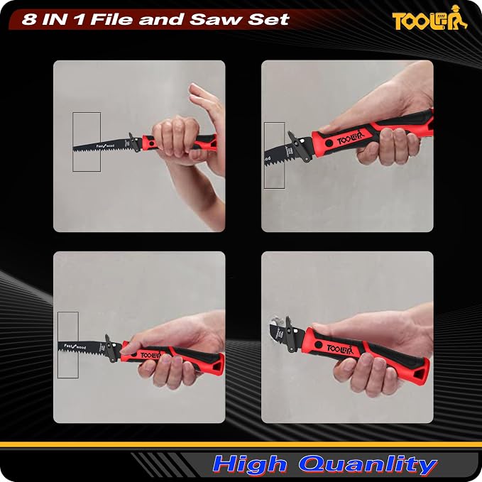 8-In-1 Multi Blades Hand Saw, Drywall Cutter. Hacksaw. Long Blade, Jab Saw - Image 5