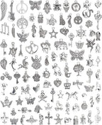 JIALEEY Wholesale Bulk Lots Jewelry Making Silver Charms Mixed Smooth Tibetan by JIALEEY
