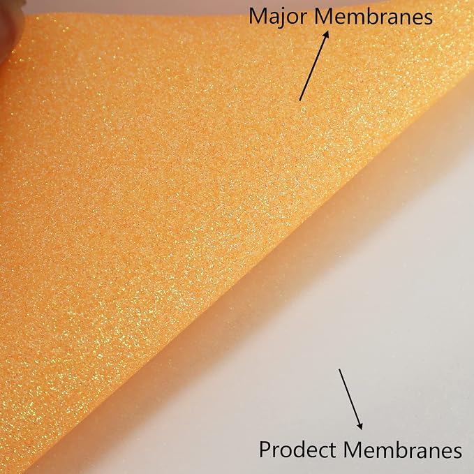 FUNKAKA Glitter Fluorescent Orange Yellow HTV Heat Transfer Vinyl Rolls - Image 4