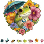 Rainy Bloom Frogs Puzzles Adults Gifts by Jollitot
