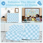 Blue Checkered Bulletin Board Paper Roll Retro Pastel Blue Bulletin Board - Image 6