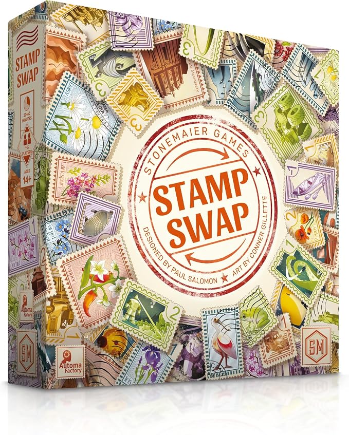 Stonemaier Games: Stamp Swap by Paul Salomon | A Competitive Stamp Collecting by StonemaierGames
