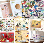 COMNICO 240PCS Butterfly Stickers, PET Waterproof Transparent Colorful Resin - Image 3