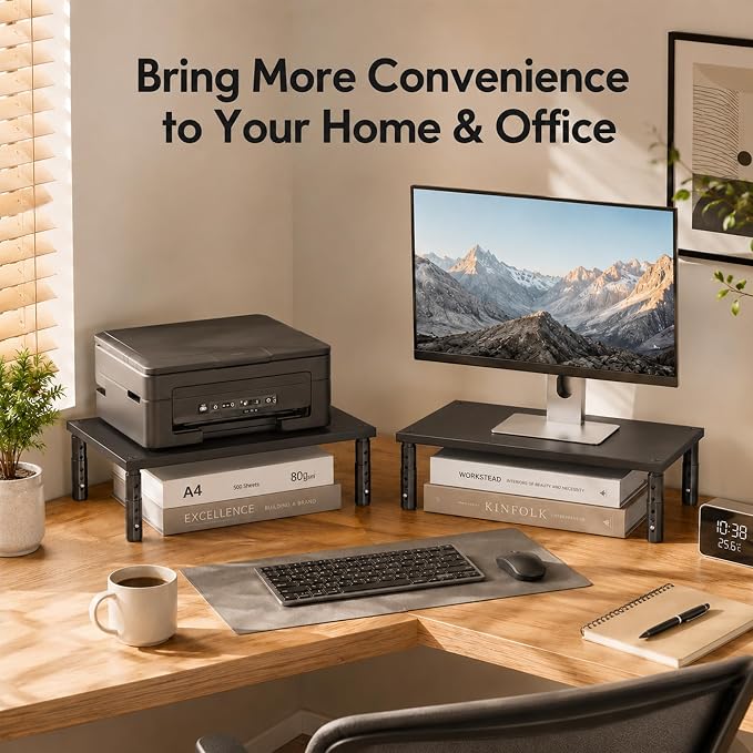 OPNICE Desk Organizers and Accessories, Adjustable Computer Monitor Stand Riser - Image 6