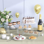 Goabroa 6 Pcs 8'' Clear Cupcake Display Risers, 3 Tiers Rectangular Risers - Image 2