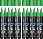 Overseas 12 Pack Green Acrylic Paint Pens Permanent Markers, Medium Tip | by Overseas