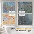 Windimiley Rainbow Window Privacy Film, 3D Stained Glass Christmas Decorative - Image 7