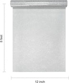 Silver Glitter HTV 12" x 8ft Heat Transfer Vinyl Iron-On Roll | Silver Glitter - Image 2