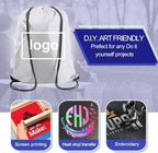 BeeGreen White Drawstring Backpack Bags Bulk 2 Pack String Bags X-Large 22.4" L - Image 3