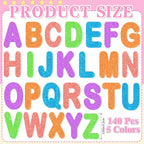 2 Inch Large Foam Letter Stickers Glitter Big Font - Image 2