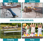 SUPER DEAL 6FT Folding Table for Indoor Outdoor, Portable Heavy Duty - Image 8