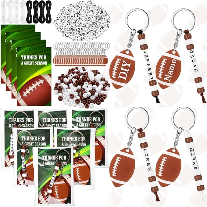 Suncalla 984 Pcs 24 Set Football Keychain Making Kit DIY Football Bag Tag | by Unknown