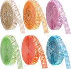 NiArt Self Adhesive Crystal Rhinestone Ribbon Set of 6 Colors, 6 Yards of by NiArt