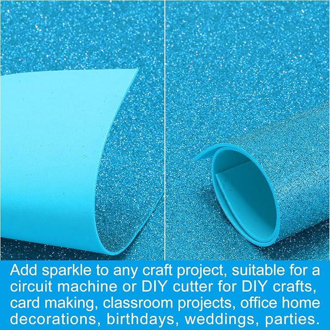 PATIKIL 20 Sheets 2mm Glitter Foam Sheet - Image 5
