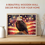 Reouinty Wooden Jigsaw Puzzle for Adults, Eagle Flag Wood Puzzles for Patriot - Image 6