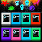 Matio Glow in The Dark Pigment Powder, 8 Colors Luminous Pigments 10g/0.35oz | by Matio