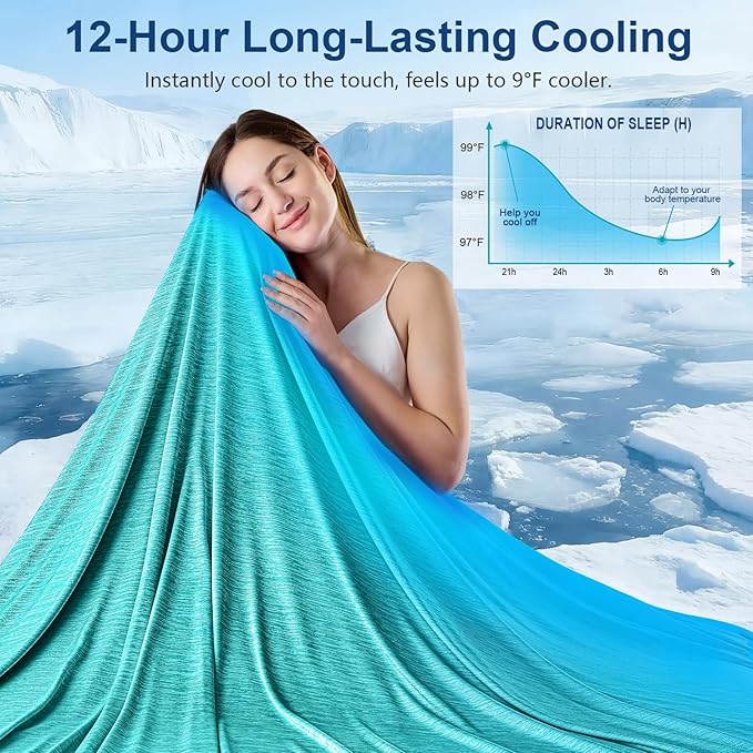 KMUSET Cooling Blanket Queen Size, Double Sided Summer Cooling Blankets - Image 2