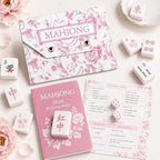 Wiooffen Leather Mahjong Card Clutch Holder Pouch Chinoiserie Mahjong Card - Image 5