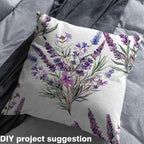 Purple Lavender Fabric by The Yard, Rustic Country Decor Soft Flannel Polyester - Image 3