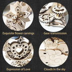Wooden 3D Puzzle for Adults Mechanical Music Box Model Kits Wood DIY Crafts Kit - Image 4