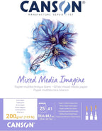 Canson Imagine Mixed Media 200gsm Paper, Natural White, A1 pad Including 25 by Unknown