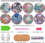 TDOOW Diamond Art Coasters 8 Pcs Diamond Painting Coasters Kits - Image 3