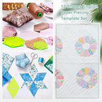 Cinnvoice 612 Pcs Patchwork Paper EPP English Piecing Supplies 12 Shapes - Image 5