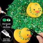2500pcs 5mm Resin Rhinestones Bulk, Dark Green AB Flatback Round Jelly - Image 5