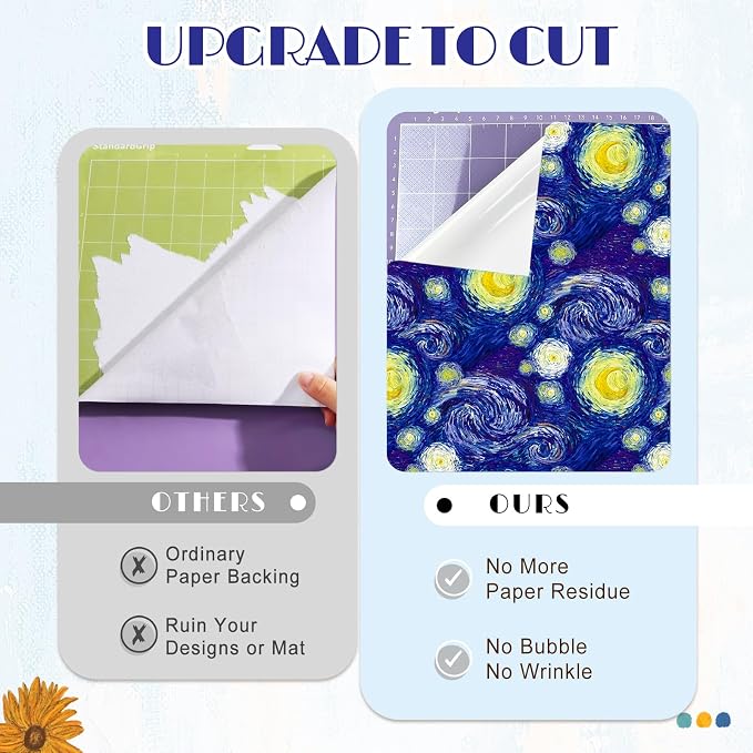 Tintnut Starry Sky Permanent Vinyl 9 Pcs 12x10in Permanent Adhesive Vinyl | Van - Image 4