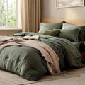 WRENSONGE Twin XL Comforter Set, 5-Piece Olive Green Bedding Collection by WRENSONGE