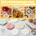 350 PCS Paper Piecing 1.5", Hexagon Quilting Templates - Image 5