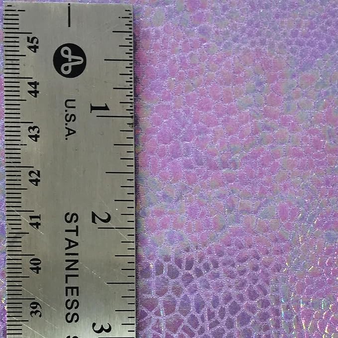 Generic Snake Skin HOLOGRAM 4-Way STRETCH Nylon-Spandex Foil Fabric 58/60"" Wide - Image 3
