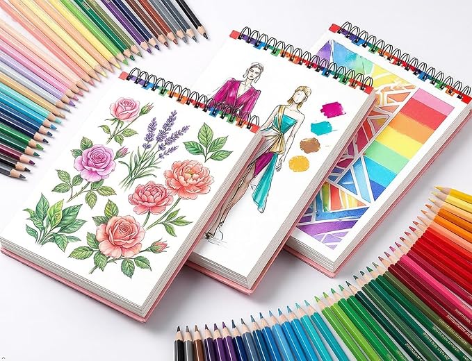 Sketchbook for Girls 9x12, 2 Pack Cute Pink Sketch Book for Teen Girls | 200 - Image 8