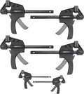 Amazon Basics 6-Piece Easy-to-Use One-Handed Trigger Clamp Set, 2 Pack of 4-inch by AmazonBasics