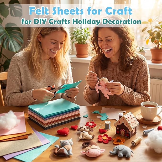 Tegeme 100 Pcs 8 x 12 Inches Felt Fabric Sheet - Image 5