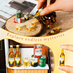 1:12 Scale 11 Pcs Miniature Beer Bottles and Beer Cans Mini House Drink - Image 4