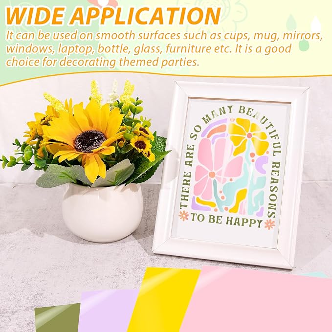 VINYL FROG Permanent Adhesive Vinyl Bundle 40 Pack Adhesive Vinyl Sheets - Image 5