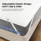 Czpalo 4 Inch Gel Memory Foam Mattress Topper Twin, Cooling Mattress Topper - Image 5
