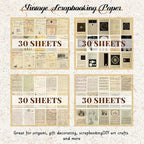 120Pcs Vintage Scrapbook Paper Kit - Image 7