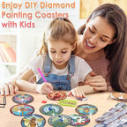 ijbnhd 8 Pcs Animals Diamond Painting Coasters | - Image 4